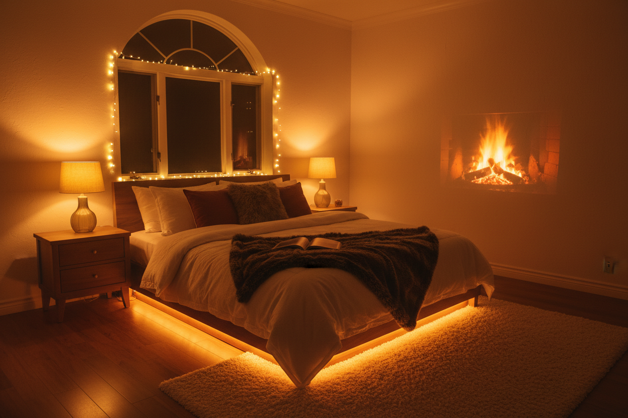 cozy mood lights for bedroom