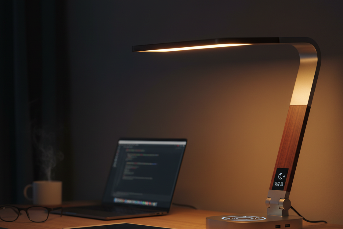 cozy tech desk lamp for night owls